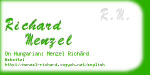 richard menzel business card
